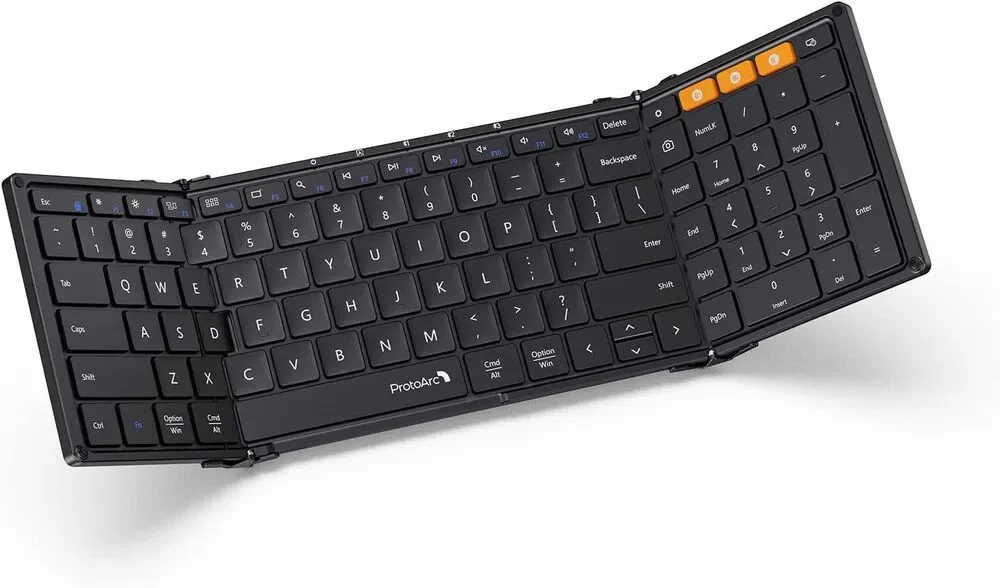 ProtoArc Foldable Bluetooth Keyboard, XK01 Folding Wireless